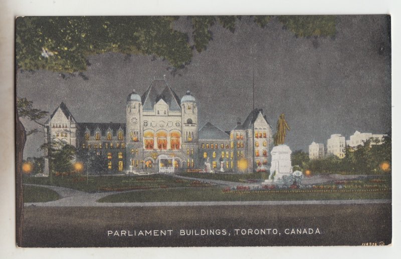 P2616 vintage postcard a valentines series parliament buildings toronto canada