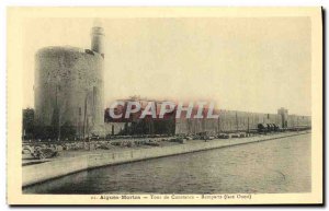 Old Postcard Aigues Mortes Constance Tower Ramparts Facing West