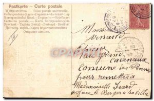 Postcard Old Train Flowers