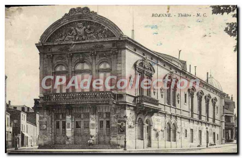 Old Postcard Roanne Theater