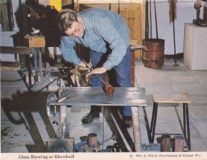 Glass Blowing at Ilketshall St Saint Andrew Suffolk Postcard