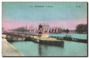 Old Postcard Suresnes The Lock