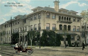 Postcard 1919 Salt Lake City Utah Alta Club automobile Southern Novelty 24-5541