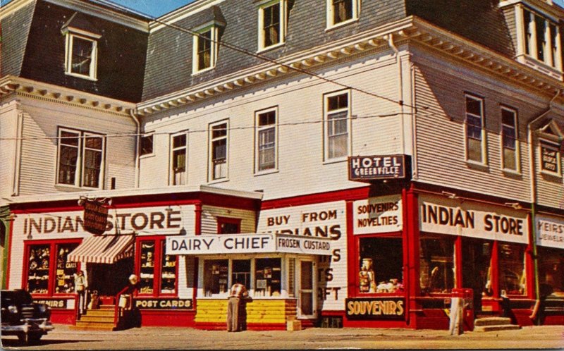 Maine Greenville Moosehead Lake The Indian Store 1958