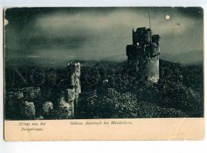 246856 GERMANY Gruss Bergstrasse Auerbach MOONLIGHT postcard