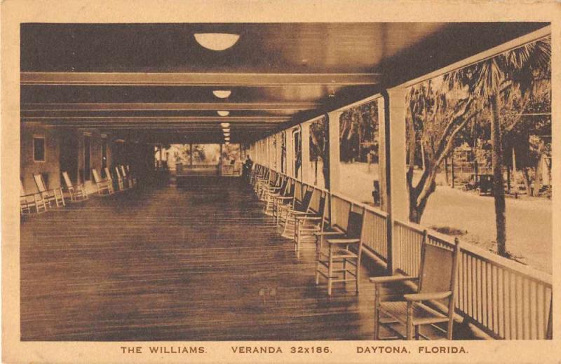 Daytona Florida The Willams Veranda Antique Postcard J50939 