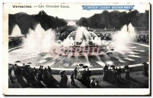 Old Postcard Versailles Fountains Chocolate Guerin Boutron paris