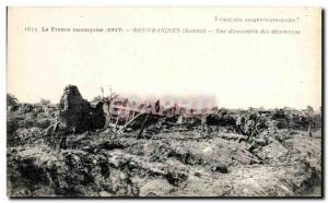 Postcard View of Old Beuvraignes & # 39ensemble of rubble Army