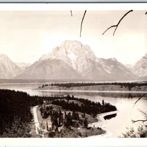 c1930s Grand Teton National Park, WY RPPC Mt Moran Signal Hill Real Photo A120