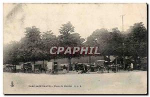 Postcard Old Park Saint Maur market place