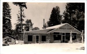 RPPC MOQUI CAMP, AZ   CAFE- Entrance to GRAND CANYON  c1930s  Frasher Postcard