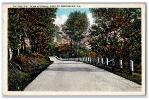 1936 On The WM Penn Highway East Of Ebensburg Pennsylvania PA Vintage  Postcard 