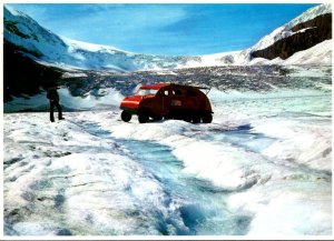 Canada Jasper National Park Snowmobile Touring On The Athabasca Glacier