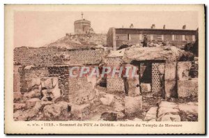 Old Postcard Summit of the Puy de Dome Mercury Temple Ruins