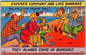 1966 Company Outing Beach Party Coming In Bunches Comic Card Posted Postcard