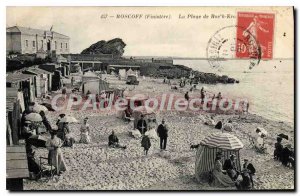 Old Postcard Roscoff Finistere Beach Roc'h Krum