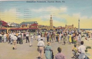 Florida Daytona Beach Oceanfront Promenade 1944 Curteich