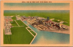 Michigan River Rouge Ford Plant Aerial View