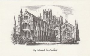 ELY CATHEDRAL FROM THE EAST, Cambridgeshire - Vintage POSTCARD Size print