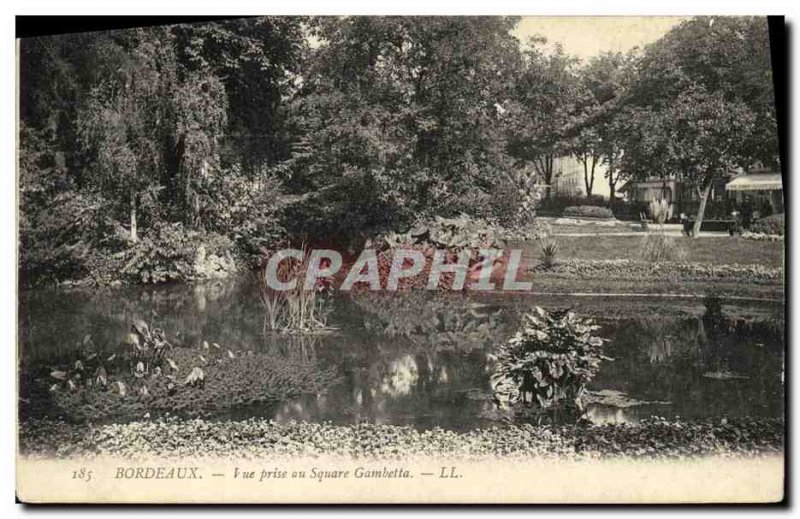 Postcard Old Bordeaux Vue Prize at the Square Gambetta