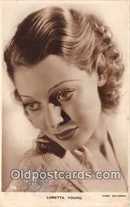 Loretta Young Movie Actor / Actress Unused light yellowing from age