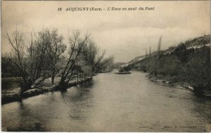 CPA ACQUIGNY L'Eure en Aval du Pont (1148524)