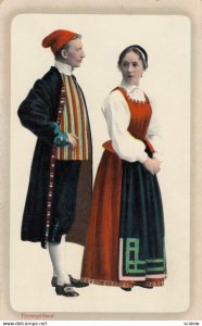 Vastergotland Couple , Sweden , 1900-10s