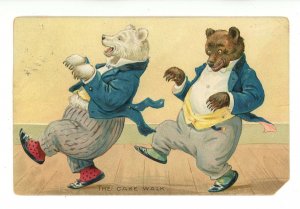 Dressed Bears - Tuck Ser. 118 Little Bears. The Cake Walk  (tear, corner cut)