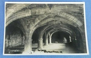 Vintage Real Photo Postcard The Crypt Winfield Manor Derbyshire  D1