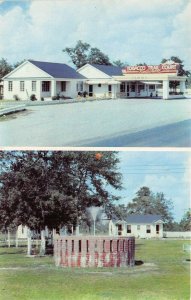 Statesboro Georgia 1960s Postcard Tobacco Trail Court Motel