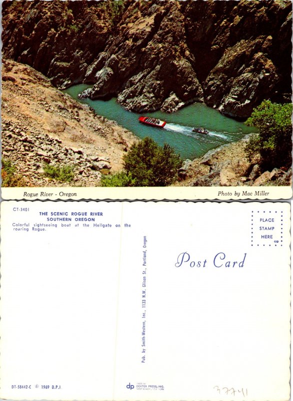 Rogue River Oregon Motor Boats Postcard Unused (37741)