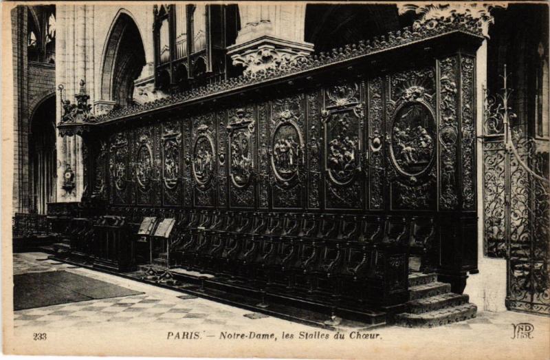 CPA PARIS 4e Notre Dame, les Stalles du Choeur (446214)