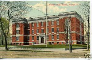 ORANGE NEW JERSEY GRANGE HIGH SCHOOL VINTAGE POSTCARD
