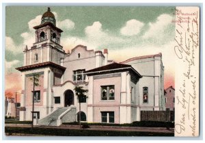 1907 First Methodist Church Building Tower Stairs View Jacksonville FL Postcard 