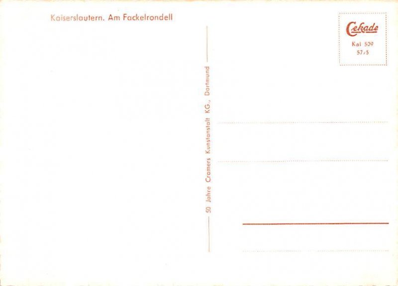 Kaiserslautern am Fackelrondell Germany Unused 