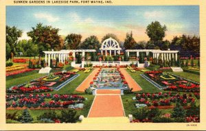 Indiana Fort Wayne Sunken Gardens In Lakeside Park Curteich