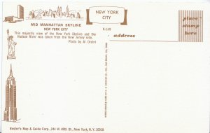 America Postcard - Mid Manhattan Skyline - New York City    XX578