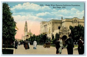 c1910's Prado West Panama-California Exposition San Diego California CA Postcard