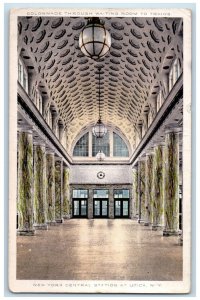 1916 New York Central Station at Utica New York NY Posted Antique Postcard 