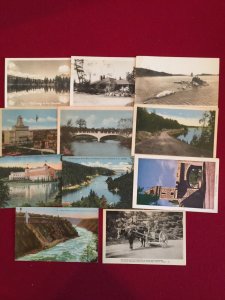 Canada 11 Vintage Postcards including RPPC used in 1940's CLEAN