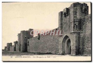 Postcard Old Aigues Mortes Ramparts south