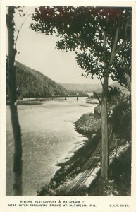 Matapedia, PQ Near Inter-Provincial Bridge 1956 RPPC