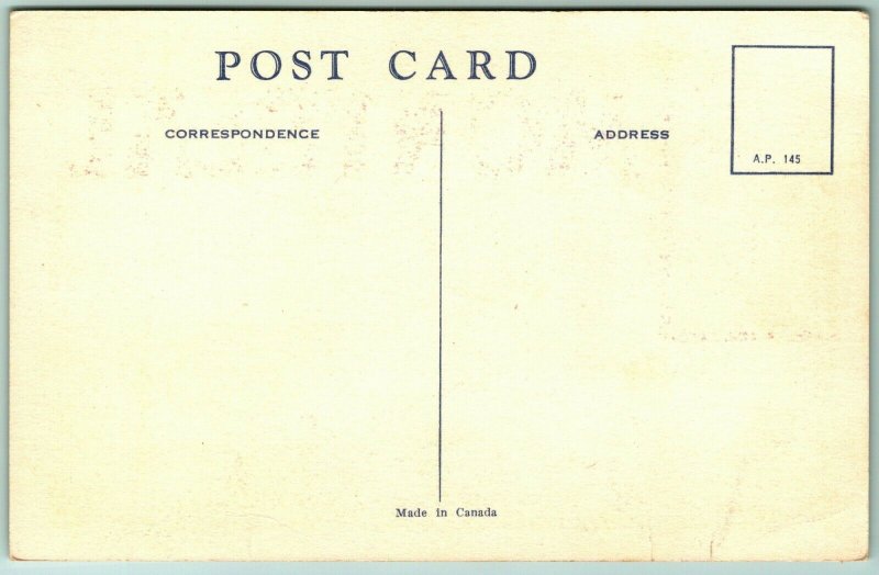 Large Letter Montreal Cityscape and Cross Alberta Canada UNP WB Postcard F11
