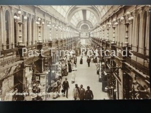 BIRMINGHAM Great Western Arcade showing HUGO LANG Co c1921 RP Postcard