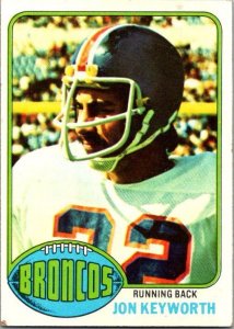 1976 Topps Football Card Jon Keyworth Denver Broncos sk4229