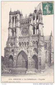 AMIENS, Somme, France, 1900-1910's; La Cathedrale, Facade