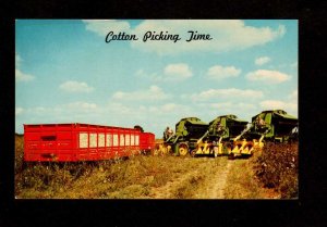 Picking Cotton Farm Farming Machinery Greetings From Dixieland Postcard