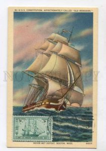 400537 USA ship US of America Old Boston Maxi card postcard