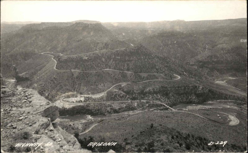 Highway 60 Arizona AZ Air View Real Photo Vintage Postcard