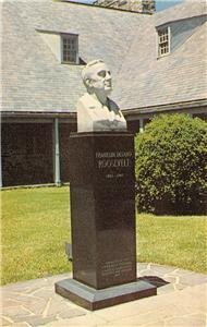 Franklin D. Roosevelt Monument Hyde Park, NY FDR c1950s Vintage Postcard